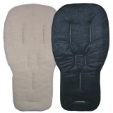 Seat Liner to fit Bugaboo Pushchairs Navy / Lambs Fleece